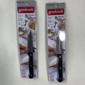 Lot of 2 Paring Knifes GoodCook 3.5-Inch Stainless Steel 3.5" BPA Free